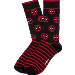Marvel Deadpool Stripe Black Socks