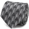Harry Potter Deathly Hallows Gray Silk Men's Tie