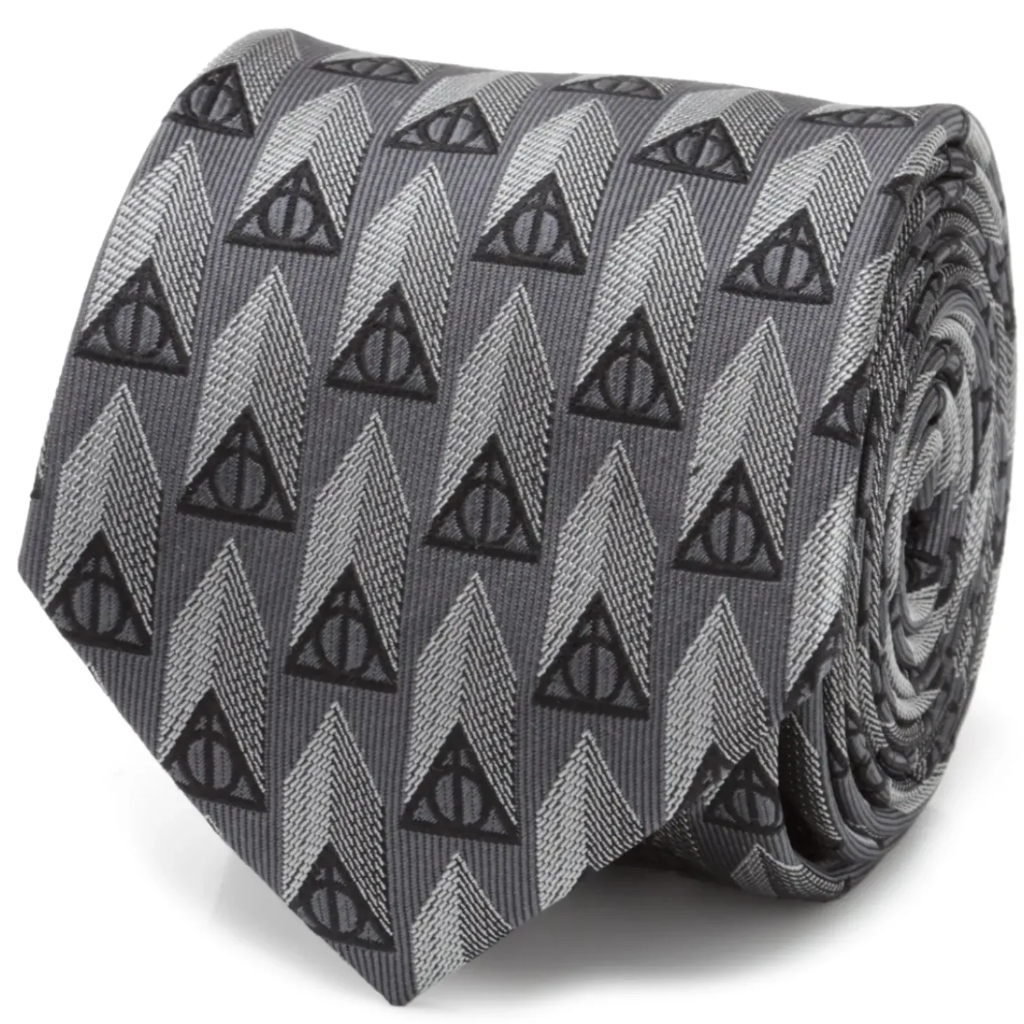 Harry Potter Deathly Hallows Gray Silk Men's Tie