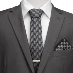 Harry Potter Deathly Hallows Gray Silk Men's Tie