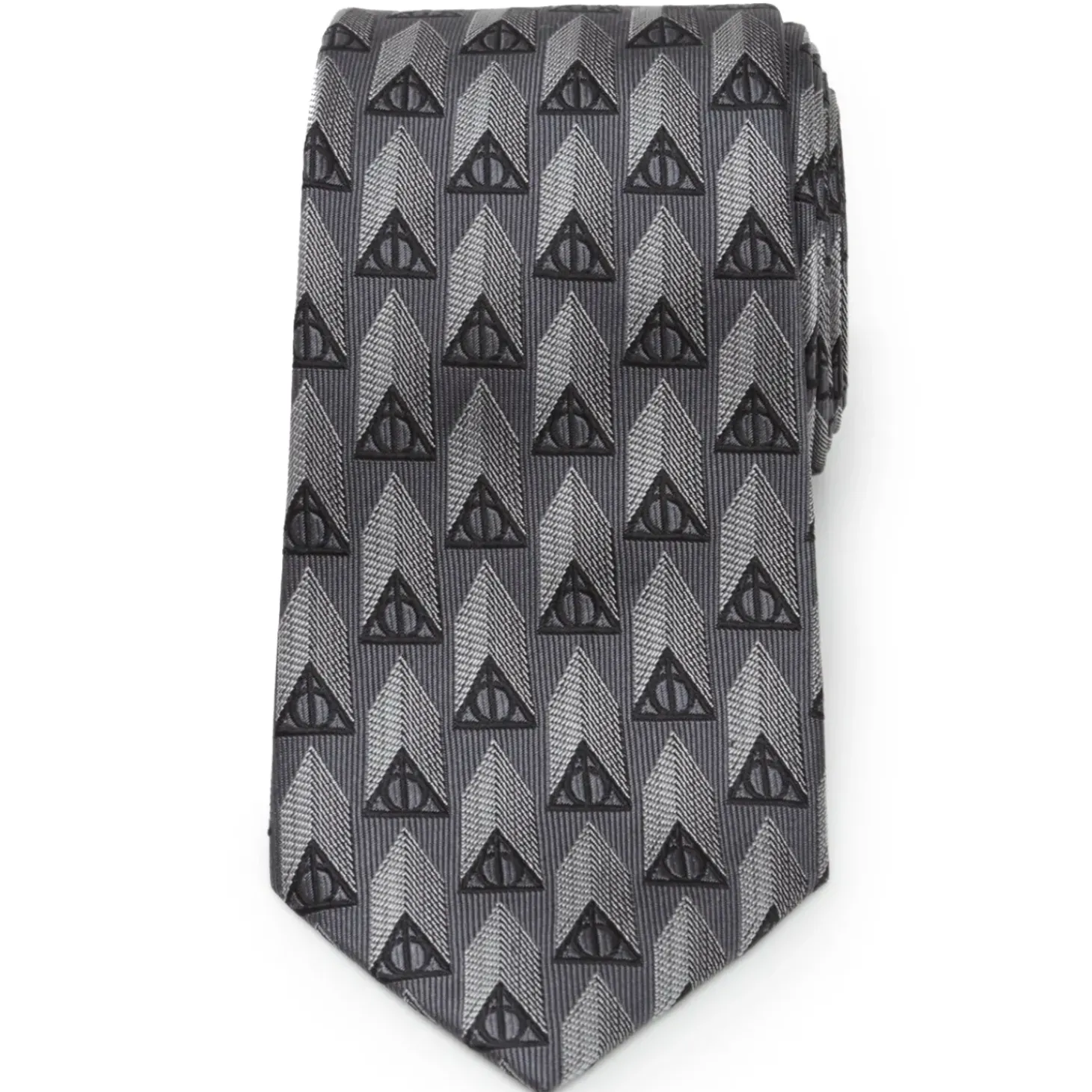Harry Potter Deathly Hallows Gray Silk Men's Tie