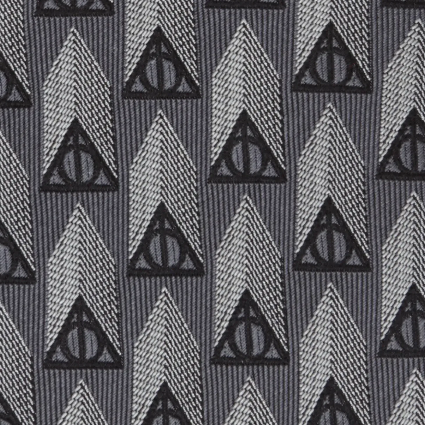 Harry Potter Deathly Hallows Gray Silk Men's Tie