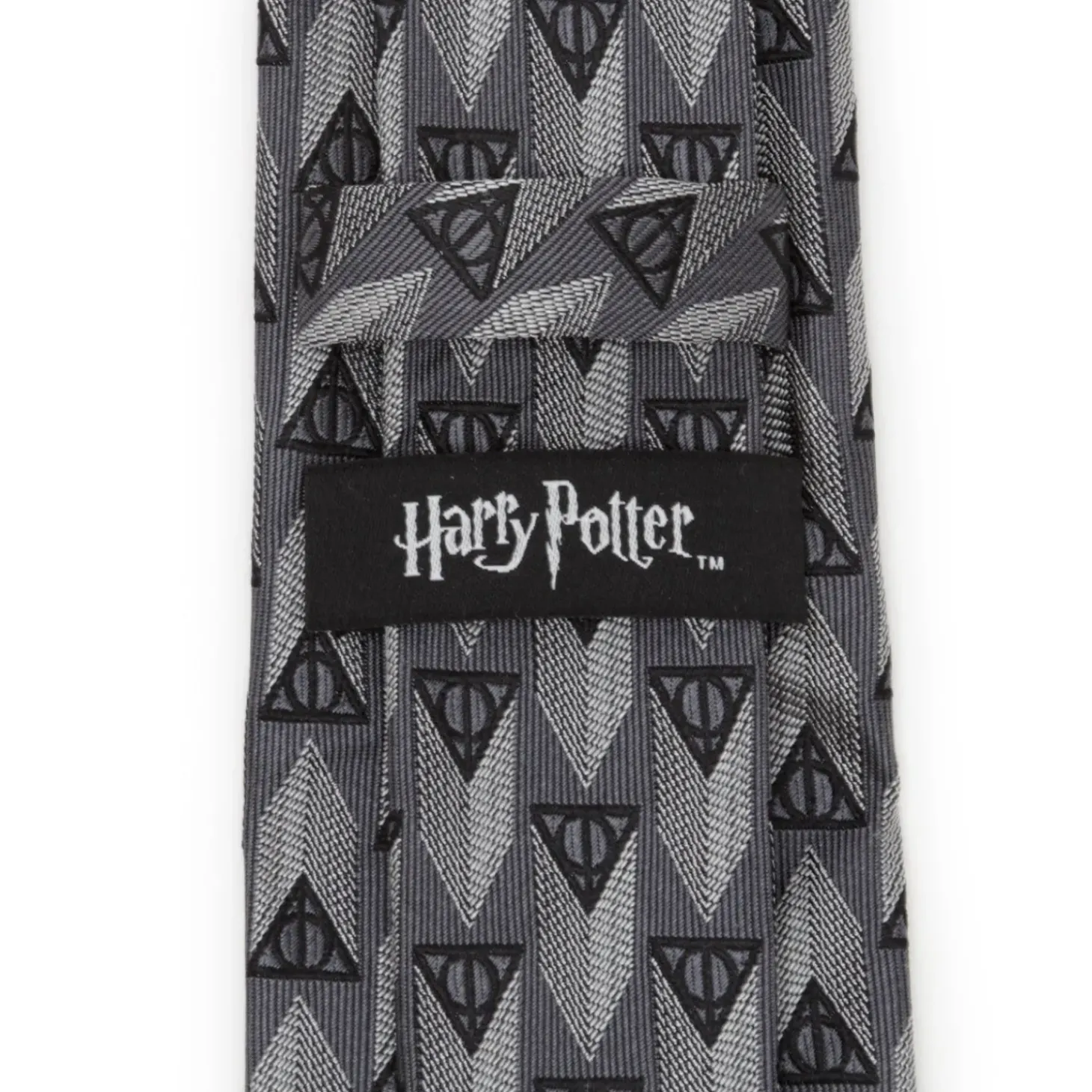 Harry Potter Deathly Hallows Gray Silk Men's Tie