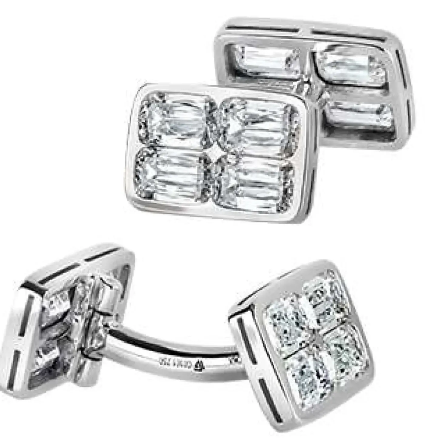 Jacob & Co. Diamond Cufflinks with Ashoka Cut Diamond