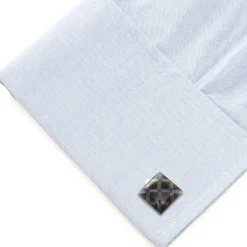 Ox and Bull Trading Co. Diamond Gray Cufflinks