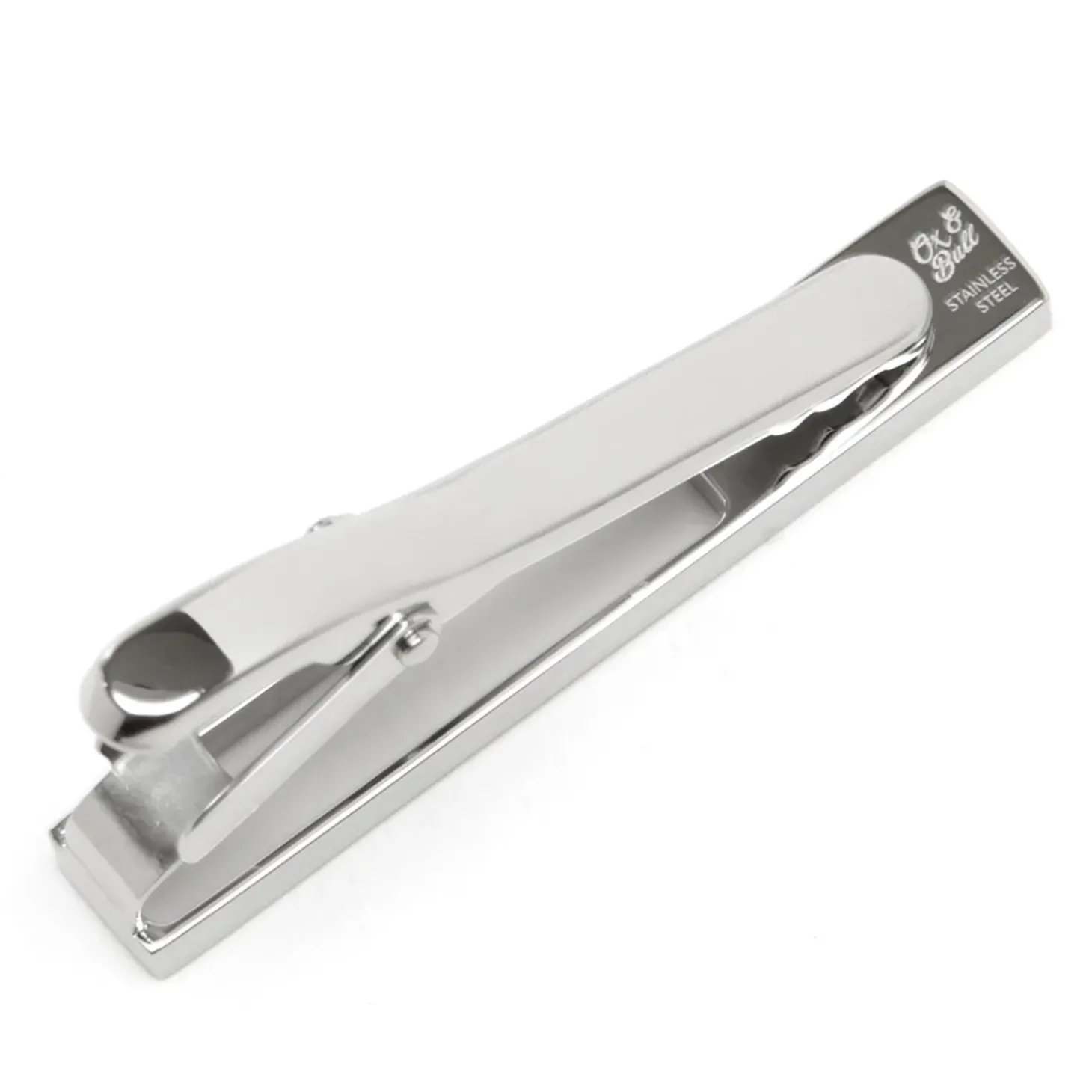 Ox and Bull Trading Co. Die Cut Metal Stainless Steel Tie Clip