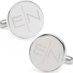 Ox and Bull Trading Co. Divided Modern Monogram Engravable Cufflinks