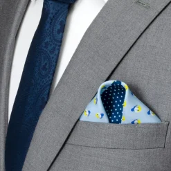 Disney Donald Duck Blue Pocket Square