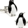 JJ Weston Enamel Penguin Cufflinks