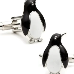 JJ Weston Enamel Penguin Cufflinks