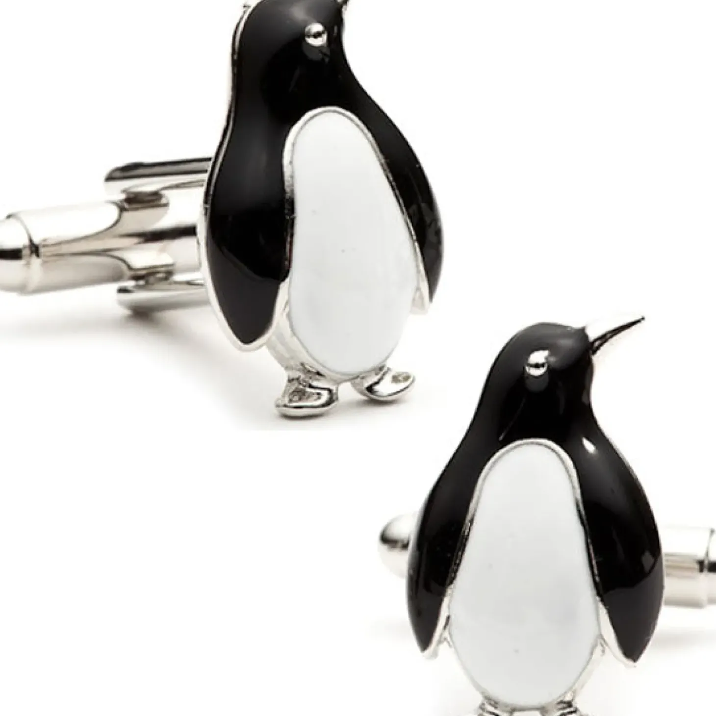 JJ Weston Enamel Penguin Cufflinks