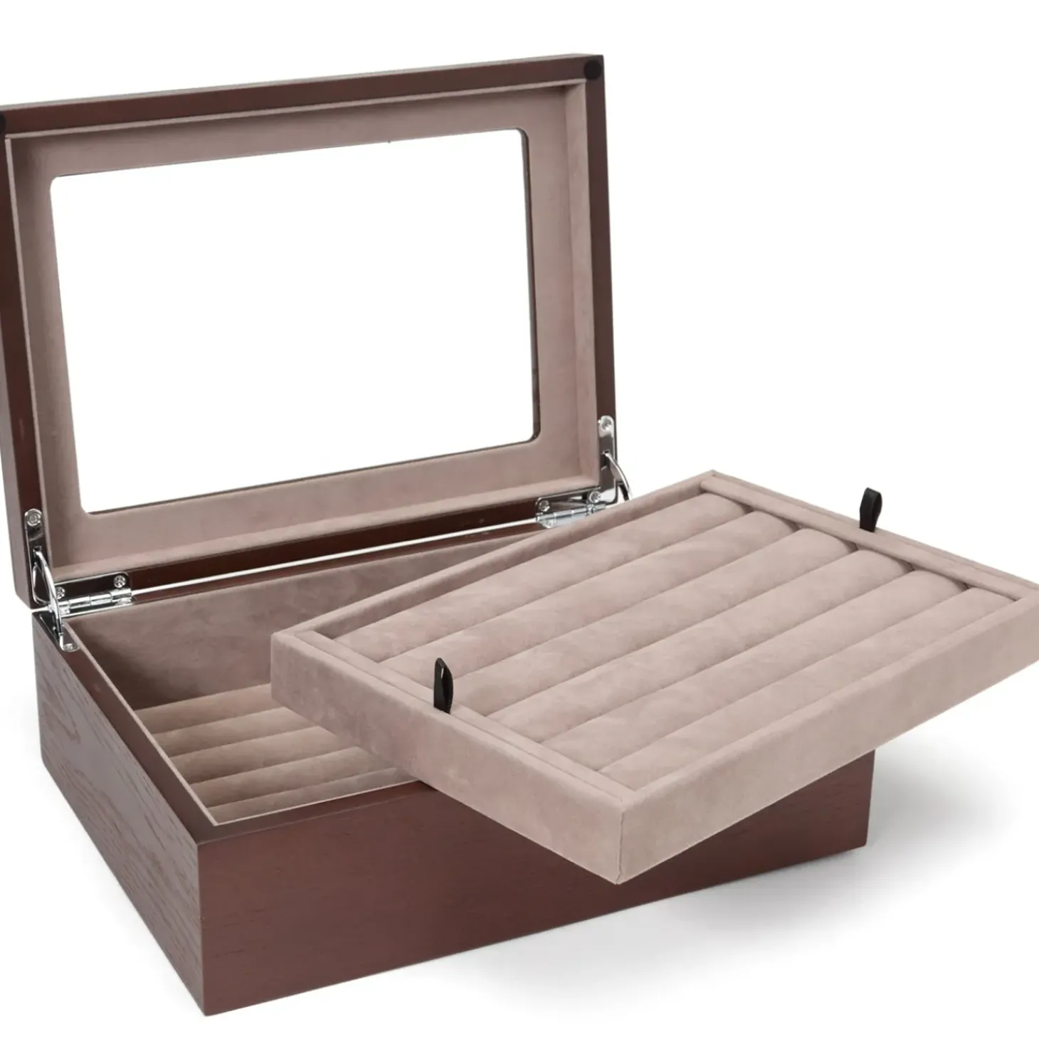 Ox and Bull Trading Co. Espresso Cufflinks Collector's Case - 72 pairs
