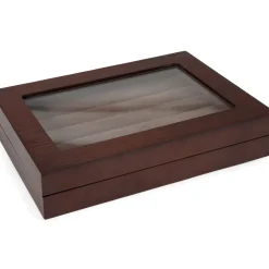 Ox and Bull Trading Co. Espresso Cufflinks Collector's Case - 36 pairs