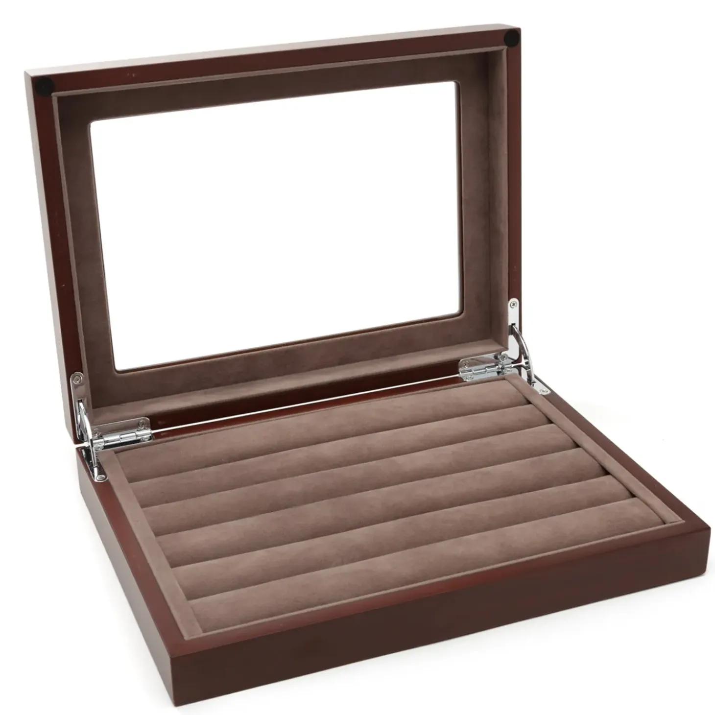 Ox and Bull Trading Co. Espresso Cufflinks Collector's Case - 36 pairs