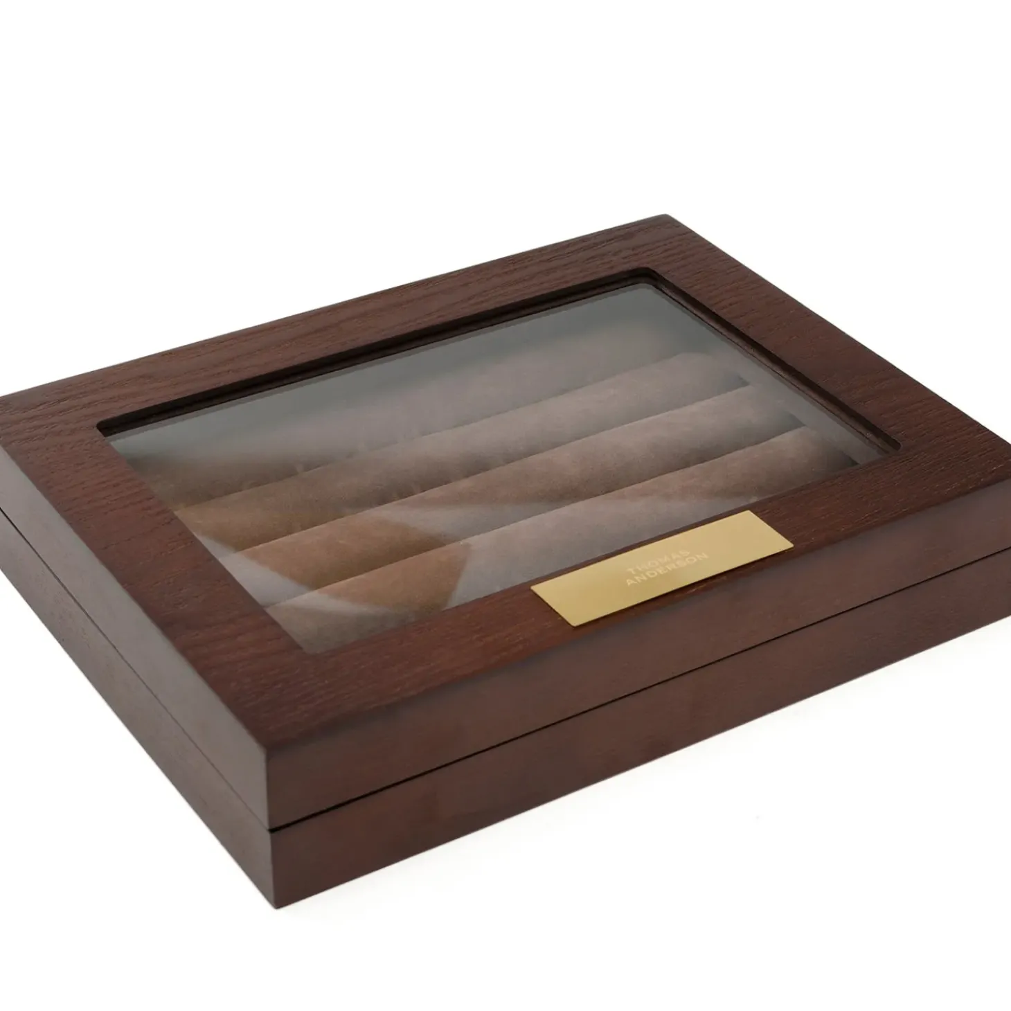 Ox and Bull Trading Co. Espresso Cufflinks Collector's Case - 36 pairs