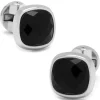 Ox and Bull Trading Co. Faceted Onyx Cushion Cufflinks