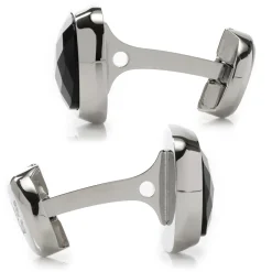 Ox and Bull Trading Co. Faceted Onyx Cushion Cufflinks