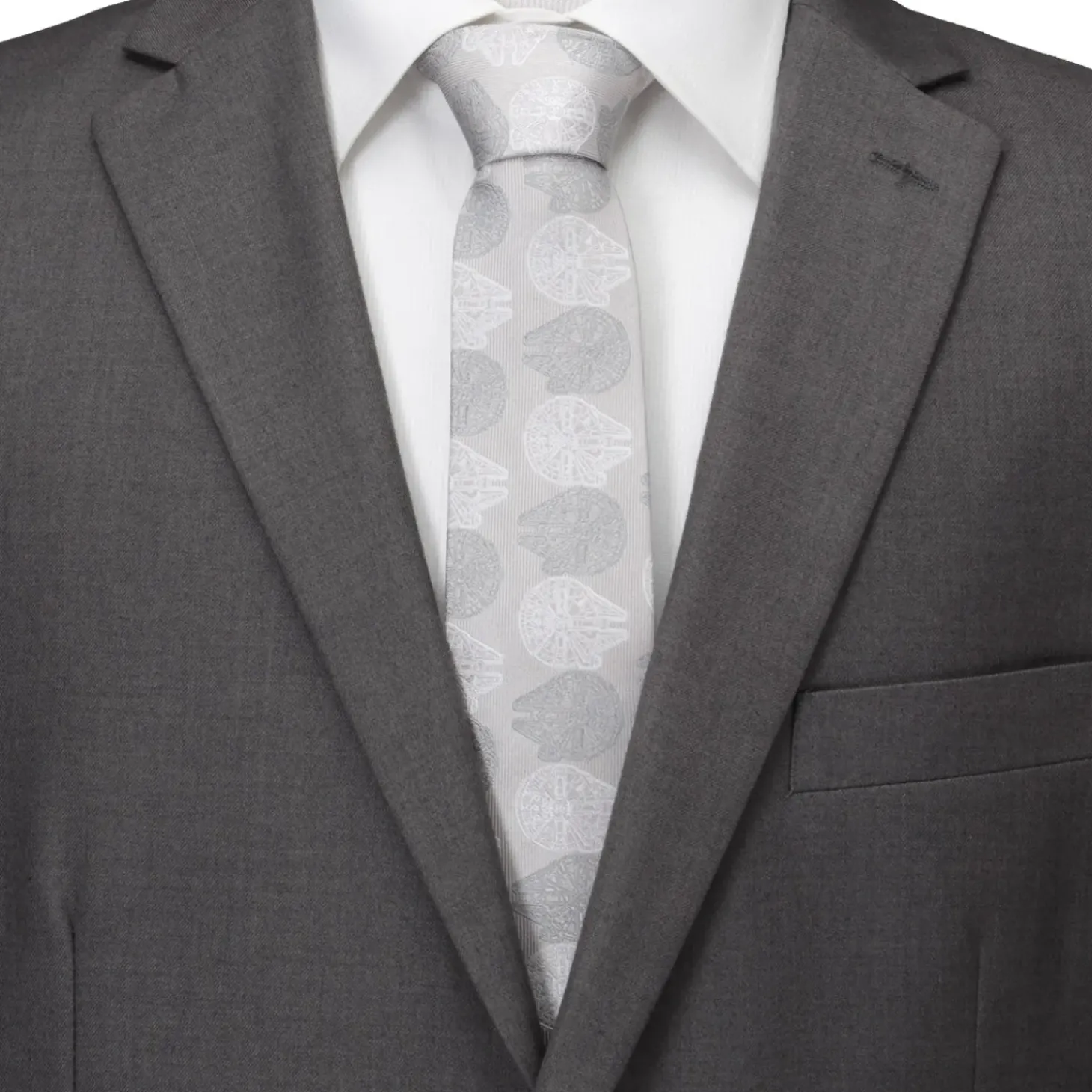 Star Wars Falcon Gray Men's Tie