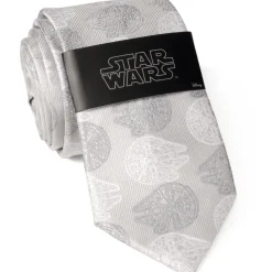 Star Wars Falcon Gray Men's Tie