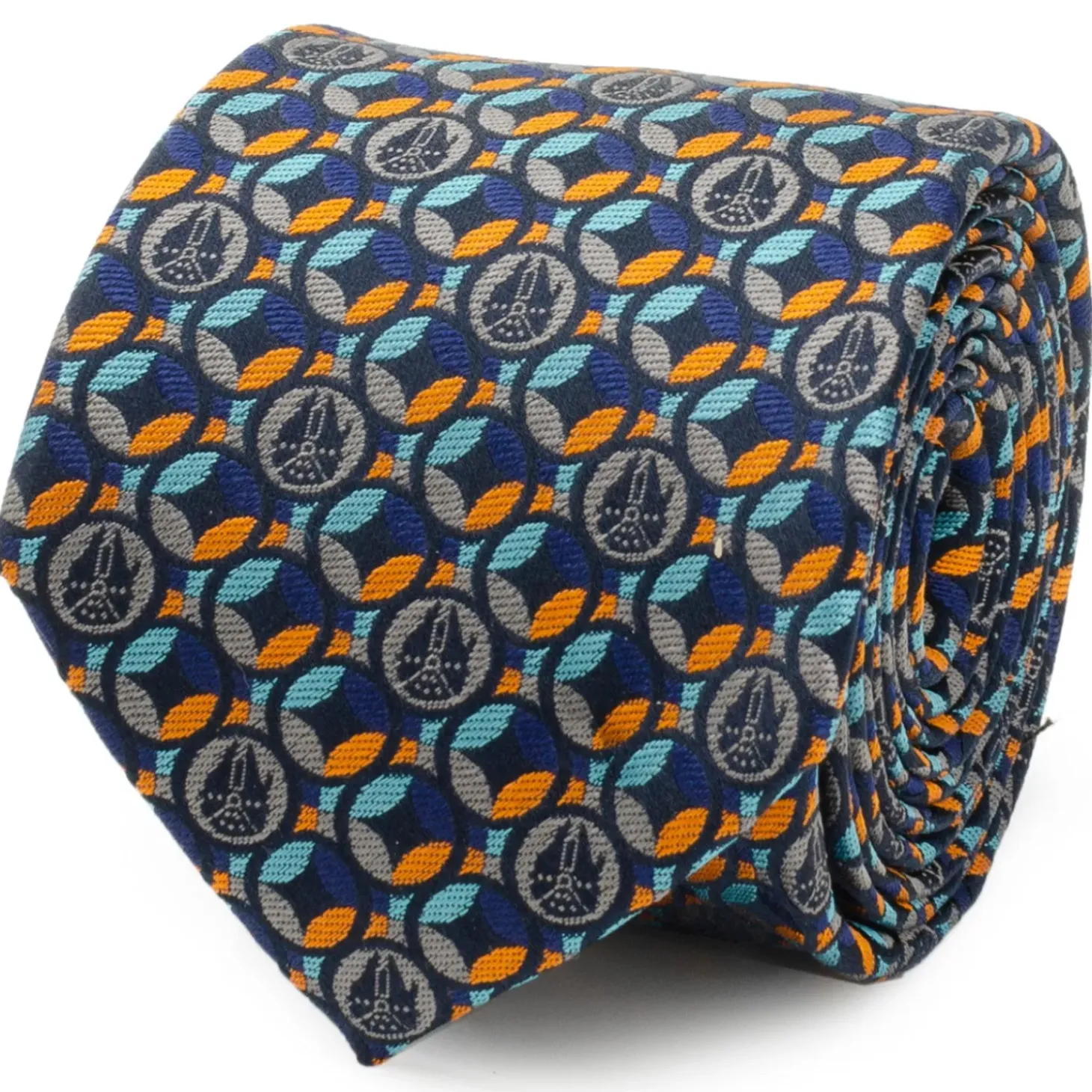 Star Wars Falcon Motif Navy Blue Men's Tie