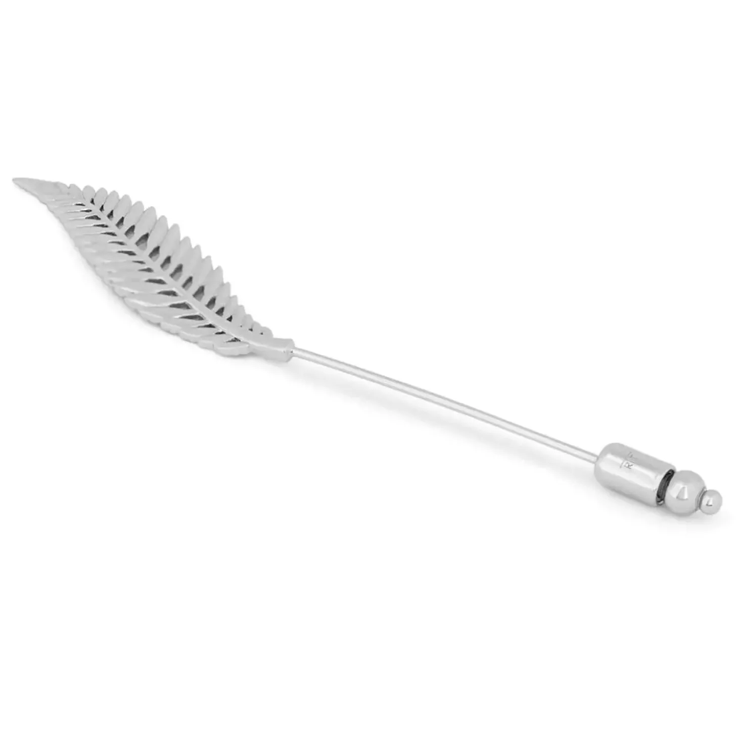 Tateossian Fern Leaf Lapel Pin In Palladium Plated