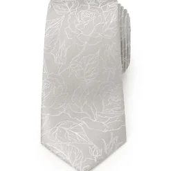Ox and Bull Trading Co. Floral Gray Men's Tie