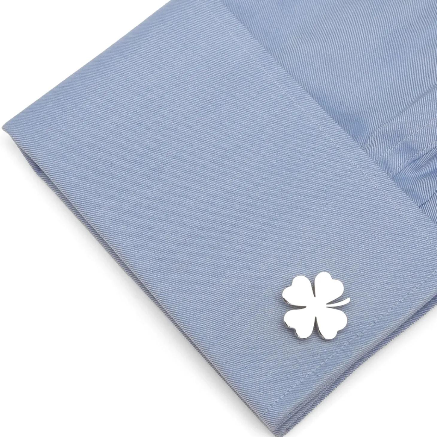 Ox and Bull Trading Co. Four Leaf Clover Stainless Cufflink