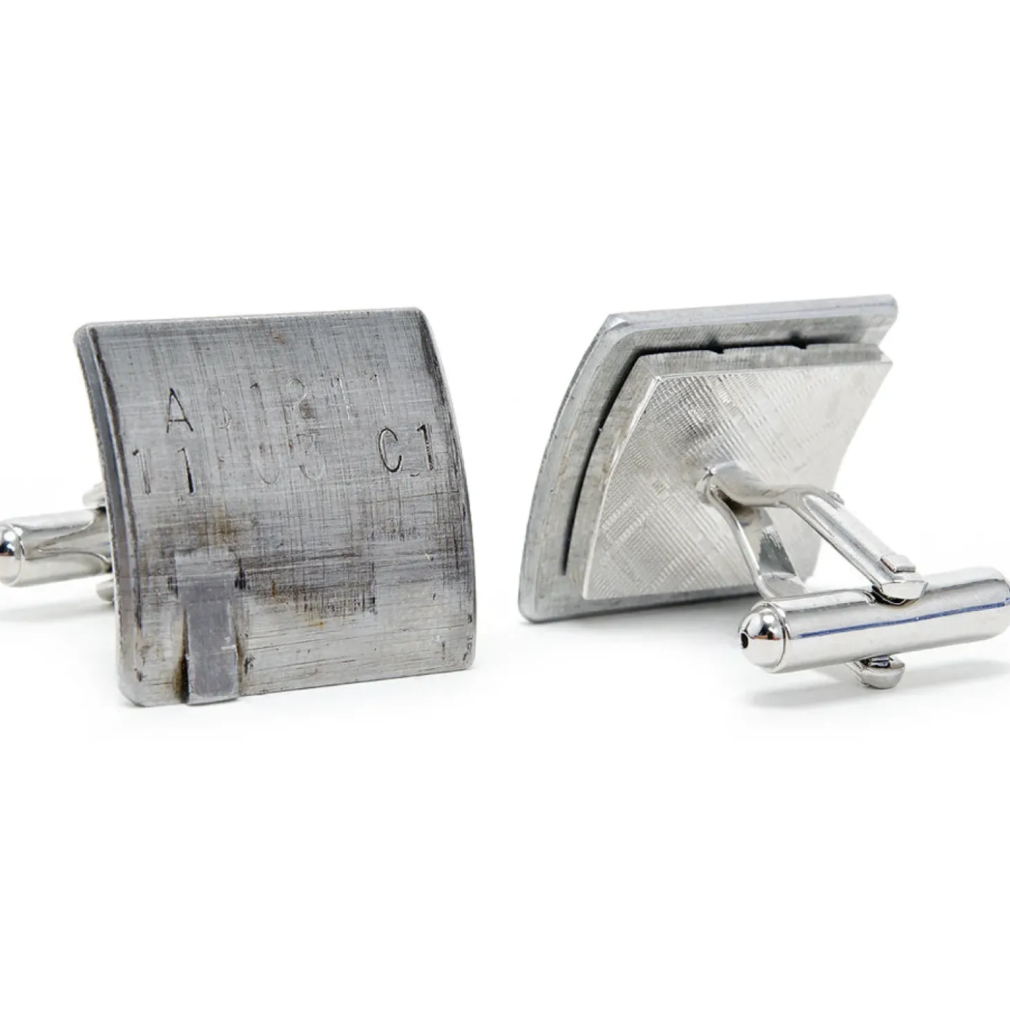 Steven Shaver Design GM Silver Car Bearing Cufflinks