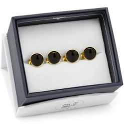 Ox and Bull Trading Co. Gold and Onyx Studs