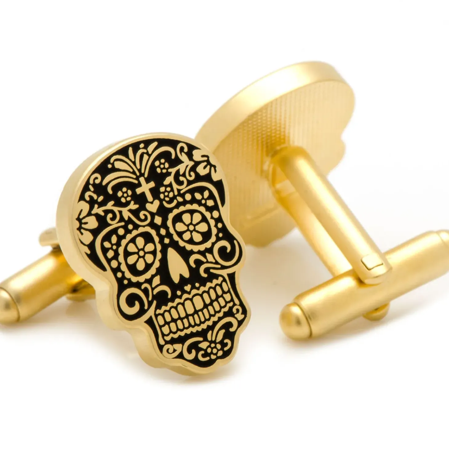 Cufflinks, Inc. Gold Day of the Dead Cufflinks