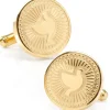 Ox and Bull Trading Co. Gold Dove Radial Cufflinks