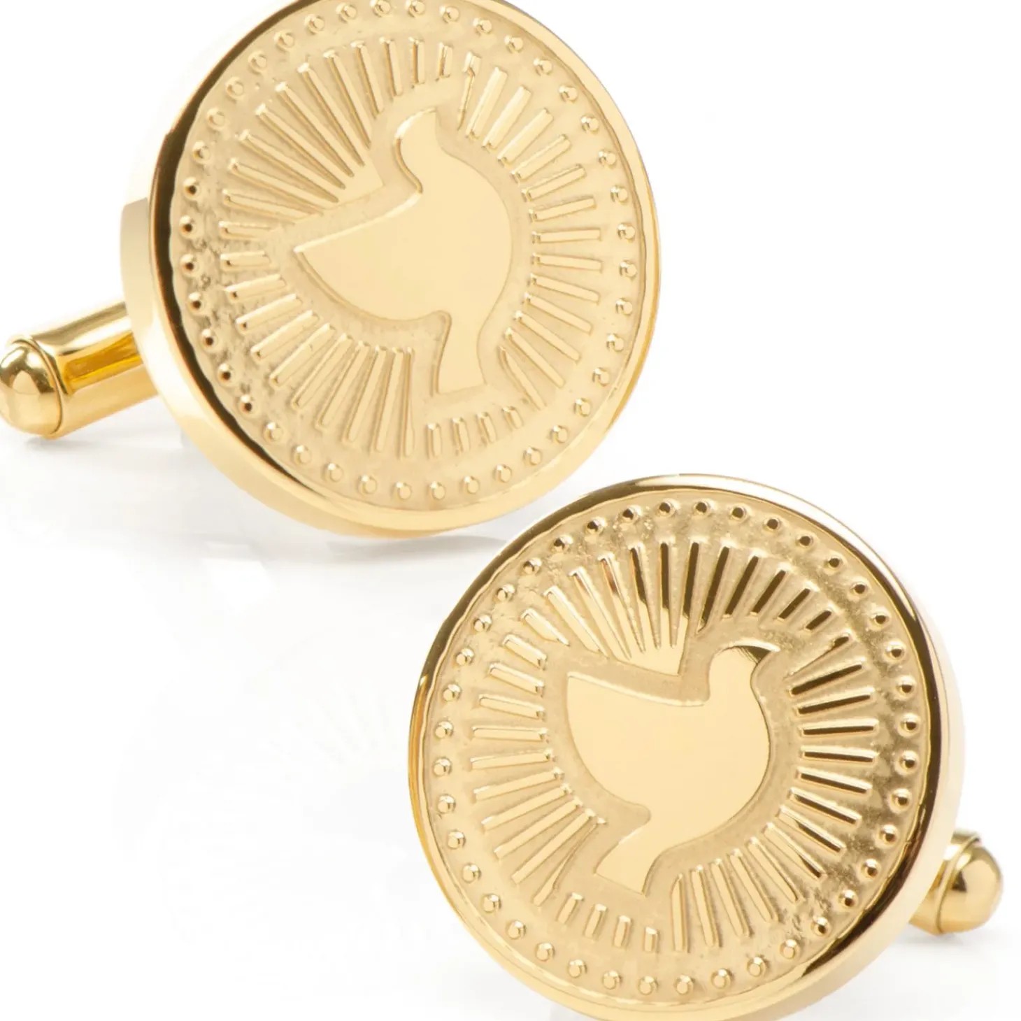 Ox and Bull Trading Co. Gold Dove Radial Cufflinks