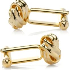 Ox and Bull Trading Co. Gold Knot Cufflinks