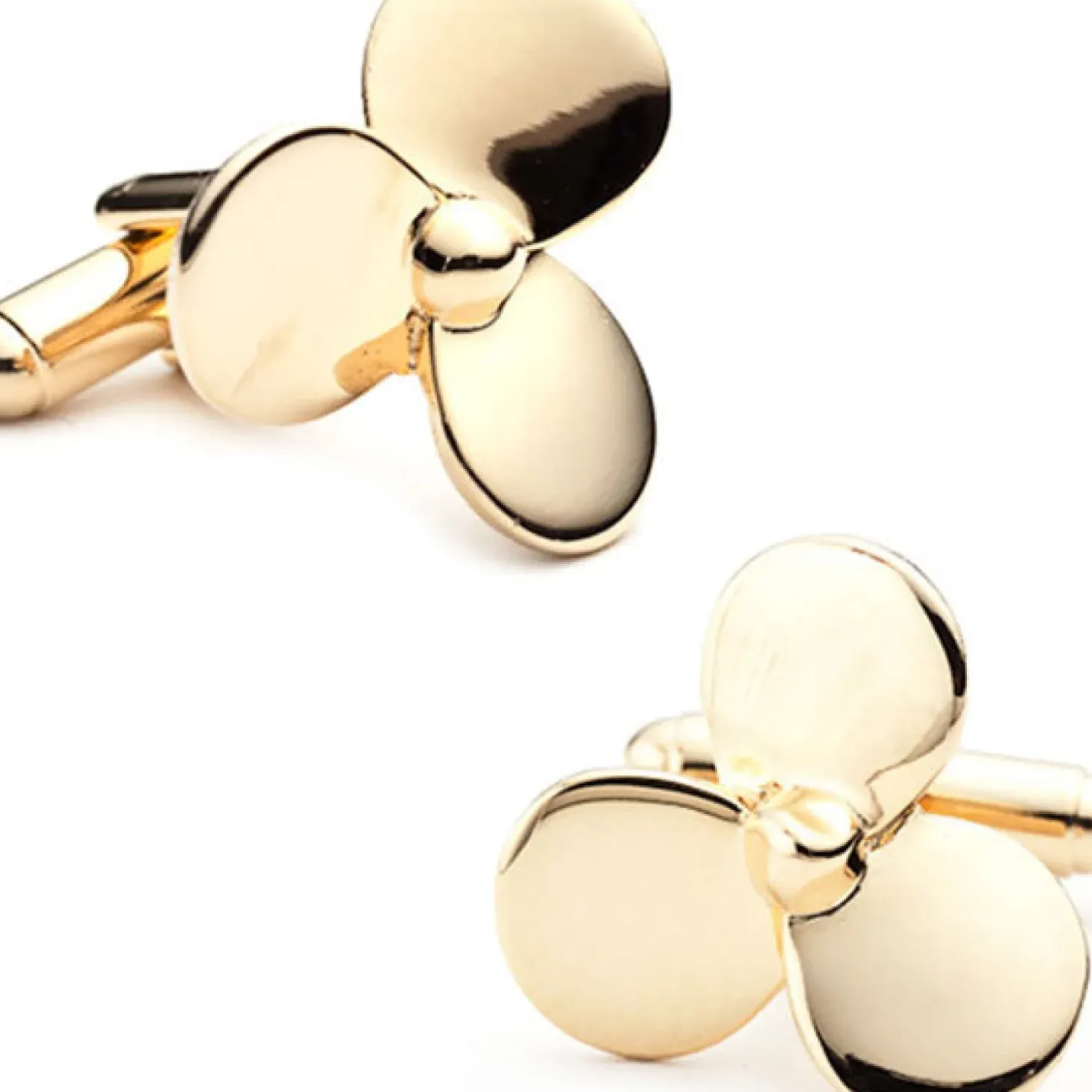 JJ Weston Gold Plated Boat Propeller Cufflinks