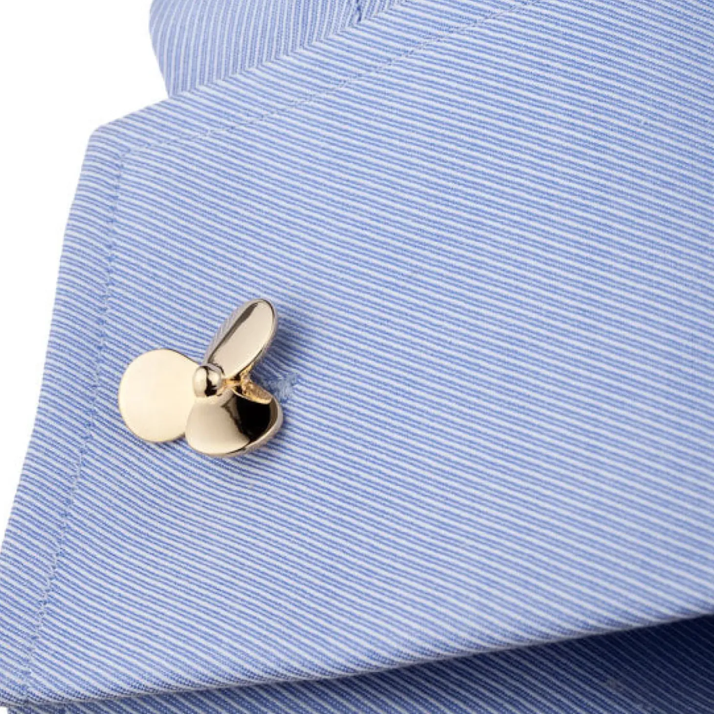 JJ Weston Gold Plated Boat Propeller Cufflinks
