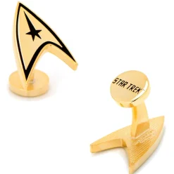 Star Trek Gold Plated Delta Shield Cufflinks