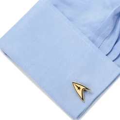 Star Trek Gold Plated Delta Shield Cufflinks