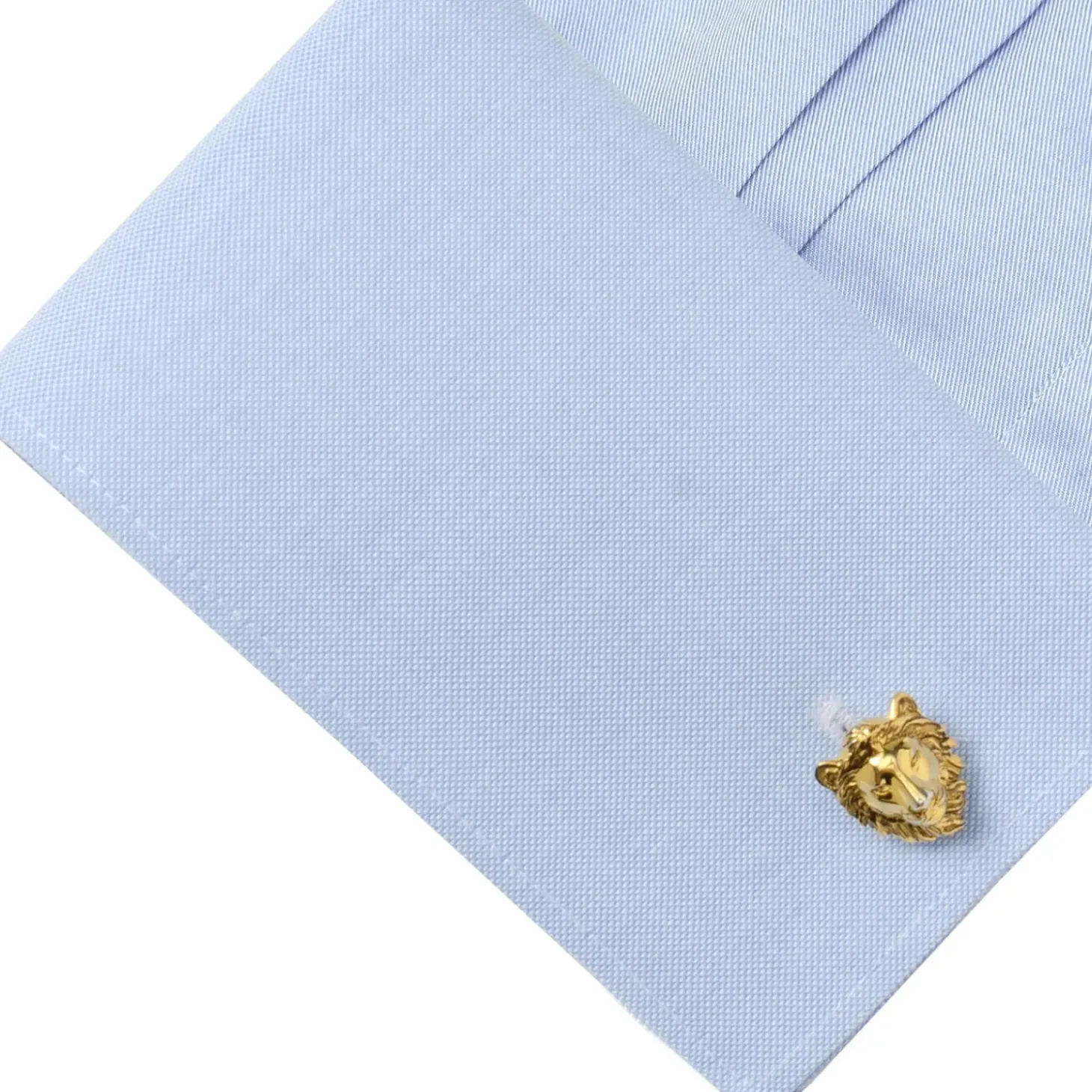 Ox and Bull Trading Co. Gold Plated Sterling Lion Head Cufflinks