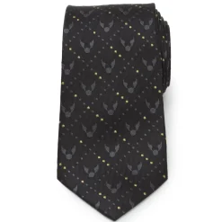 Harry Potter Golden Snitch Black Silk Men's Tie