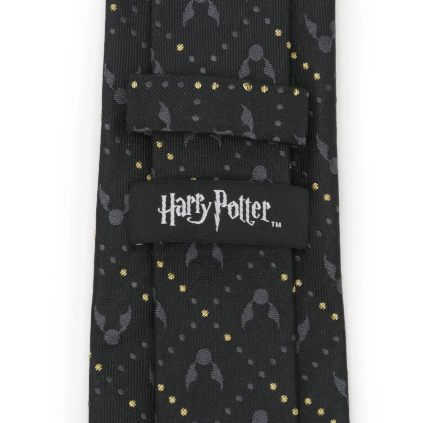 Harry Potter Golden Snitch Black Silk Men's Tie