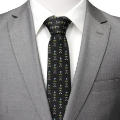 Cufflinks, Inc. Golf Course Black Silk Men's Tie
