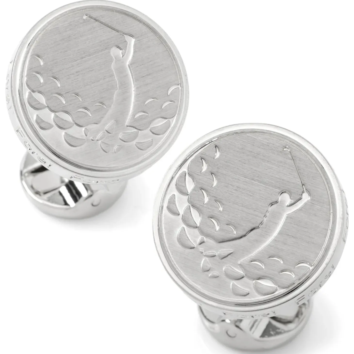 Ox and Bull Trading Co. Golf Fore Silver Cufflinks