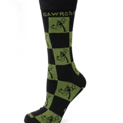 Disney Goofy Check Sock and Mickey Blue Lapel Pin Gift Set
