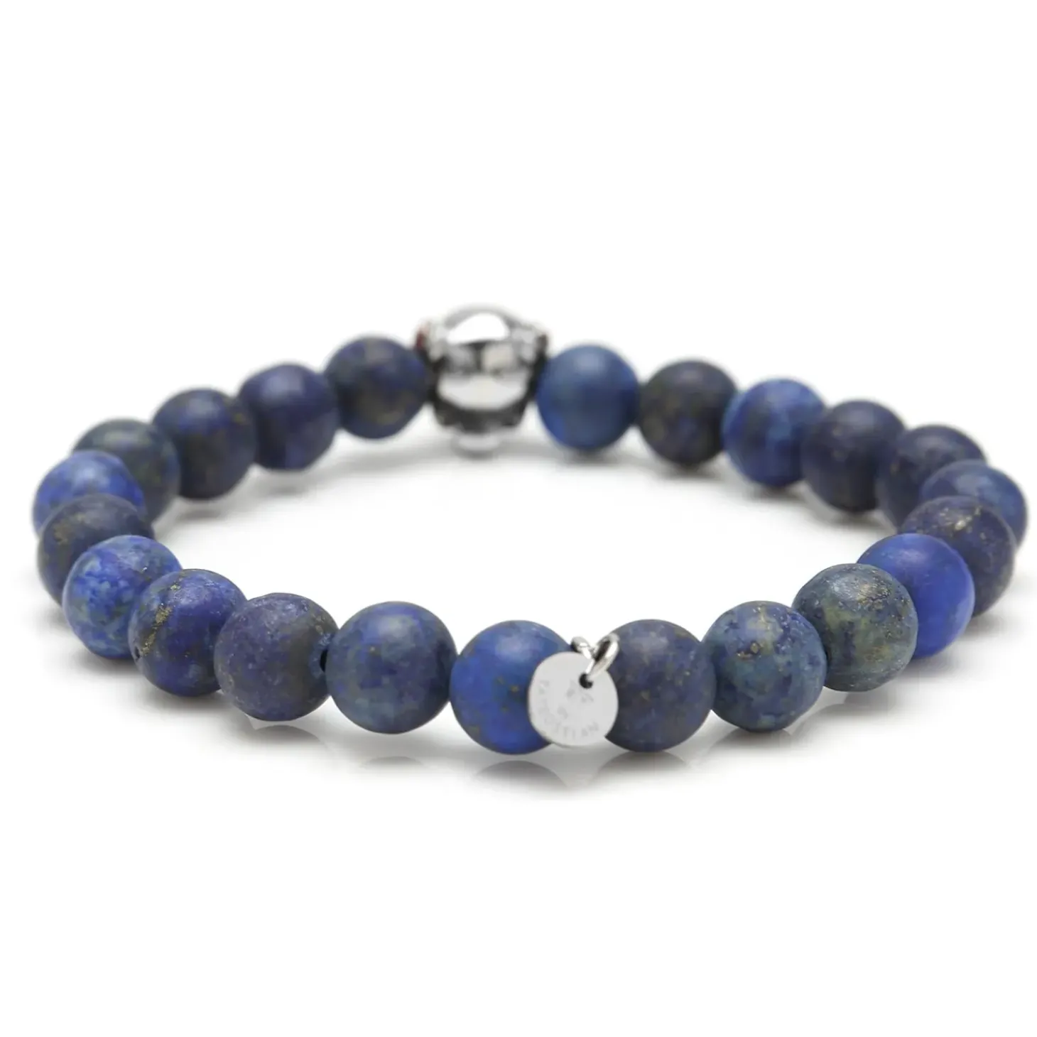 Tateossian Gothic Skull Pop Rubber Bracelet Navy 39cm