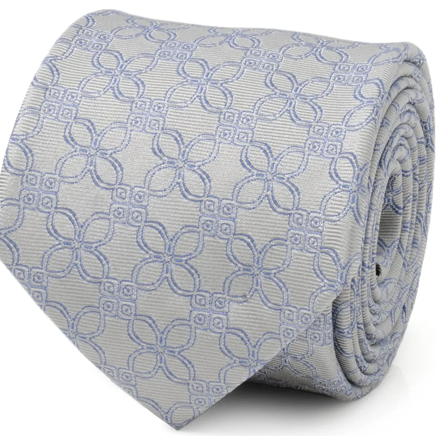 Ox and Bull Trading Co. Gray Blue Art Deco Men's Tie