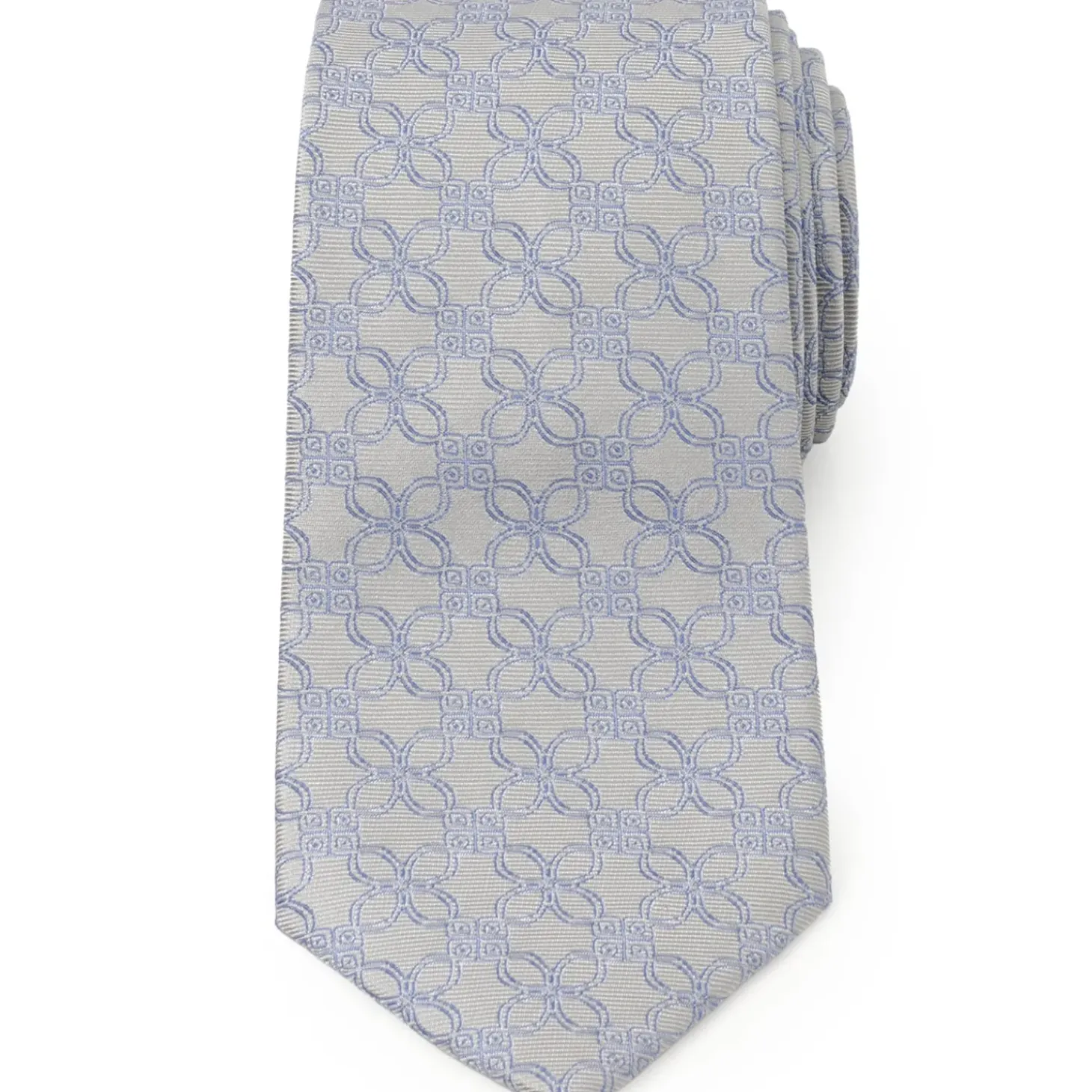 Ox and Bull Trading Co. Gray Blue Art Deco Men's Tie