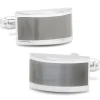 Ox and Bull Trading Co. Gray Cat's Eye Bridged Cufflinks