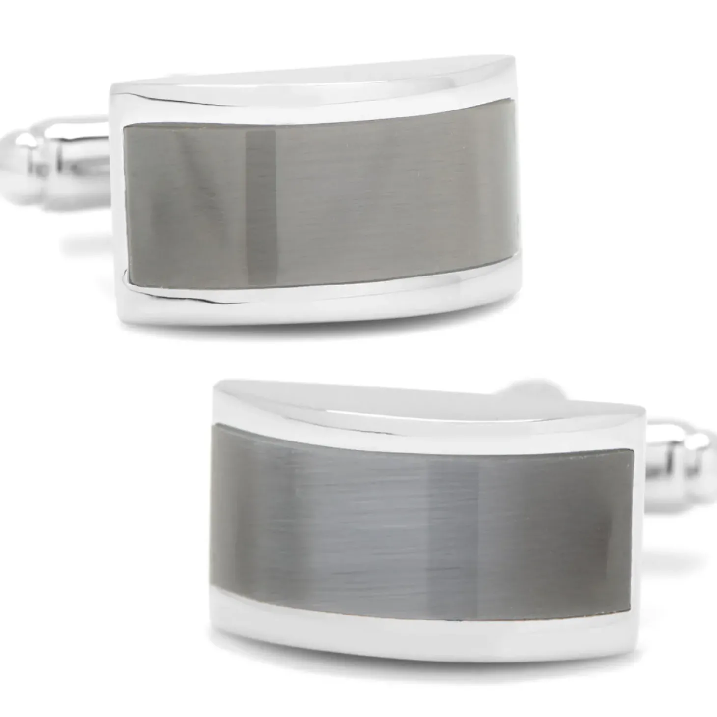 Ox and Bull Trading Co. Gray Cat's Eye Bridged Cufflinks
