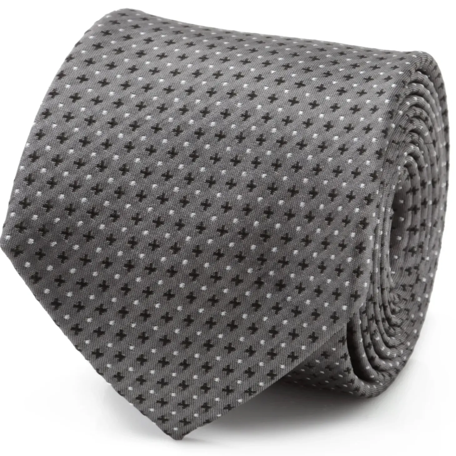 Ox and Bull Trading Co. Gray Cross Dot-Men's Tie