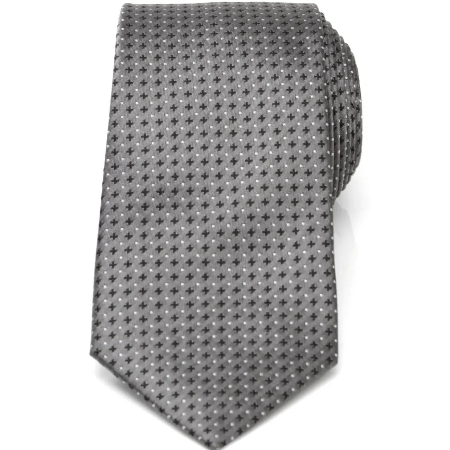 Ox and Bull Trading Co. Gray Cross Dot-Men's Tie